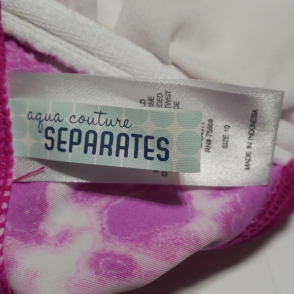 Aqua Couture Separates Bikini Top Sz 10 - Picture 3 of 6